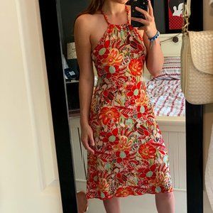 Muchacha Floral Halter Midi Dress